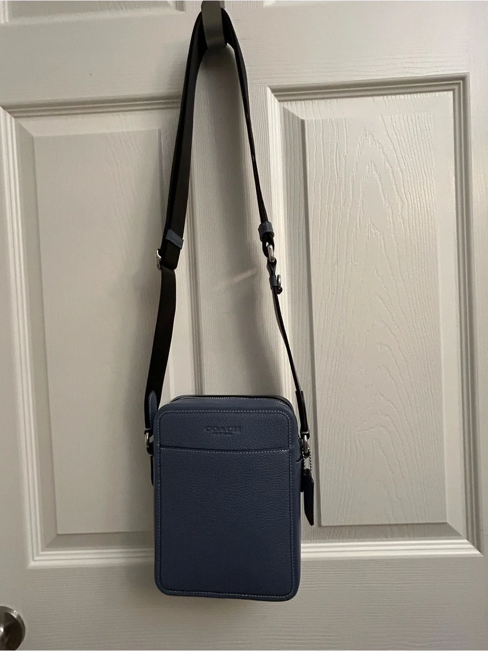 Coach Sullivan Pebbled Leather Crossbody Bag in Light Denim Blue